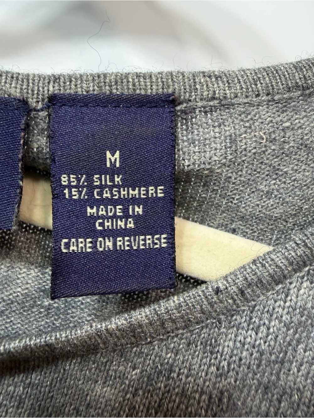 Hillard & Hanson Silk Cashmere Sweater Gray Scoop Neck Size M - Picture 8 of 10